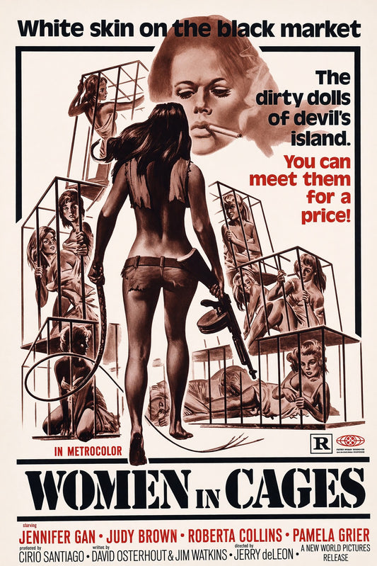 Women in Cages 1971 Movie Poster – Vintage Exploitation Film Art Print