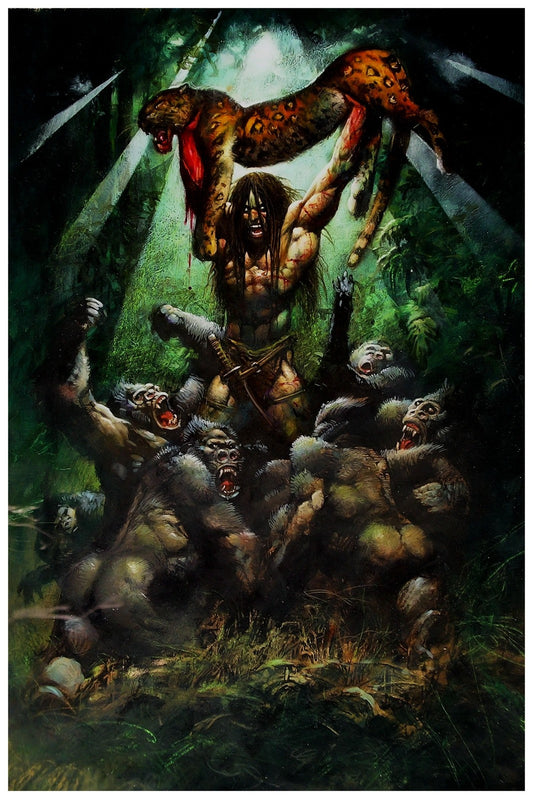 TARZAN SAVAGE TRIUMPH POSTER – SIMON BISLEY JUNGLE ART