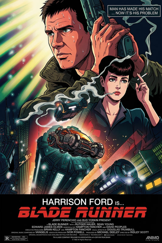 Blade Runner 1982 Movie Poster – Sci-Fi Noir Harrison Ford Classic