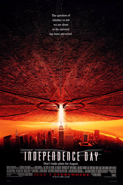 Independence Day 1996 Movie Poster – Alien Invasion Sci-Fi Wall Art Print