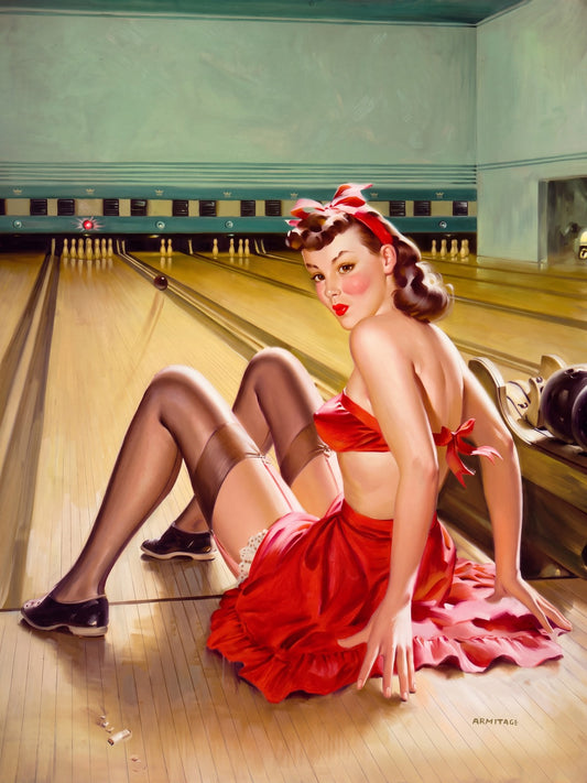 Off Her Pins by Arnold Armitage Poster – Vintage Pin-Up 1949 Wall Art Decor