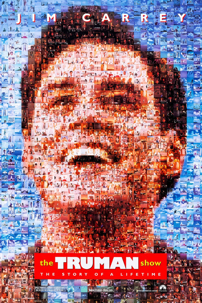 The Truman Show 1998 Movie Poster – Iconic Mosaic Portrait Wall Art Decor