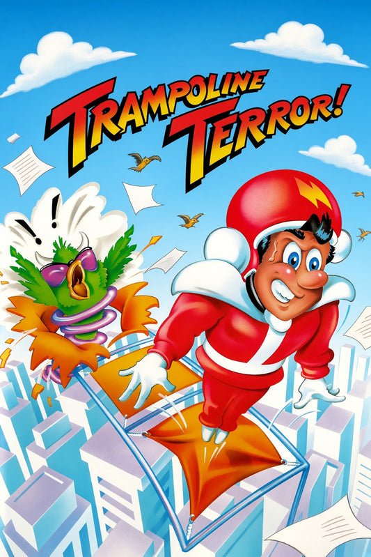 Trampoline Terror Poster – Santa Chaos Video Game Art Wall Art Decor