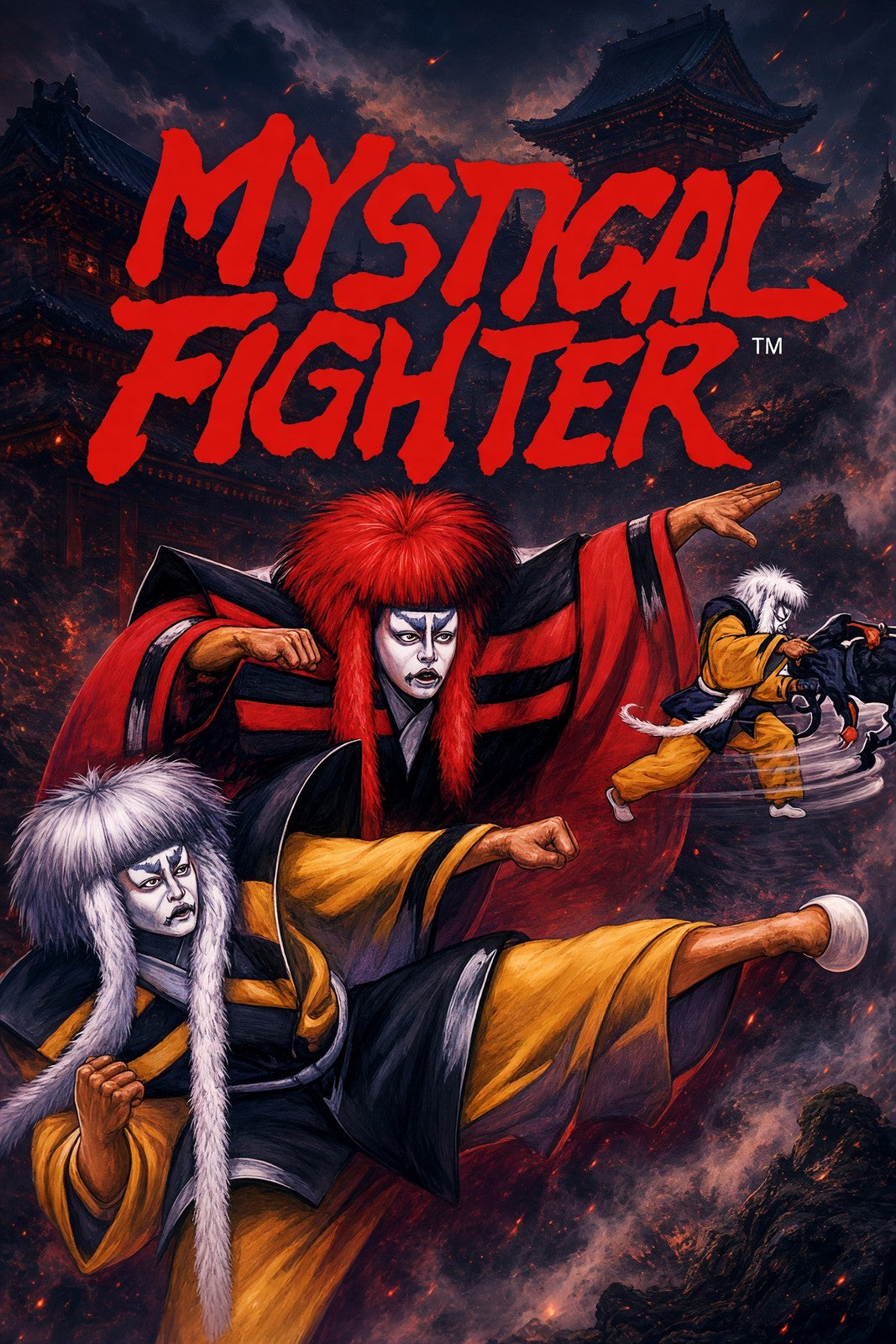 Mystical Fighter Poster – Warrior Women Combat Art Wall Art Decor