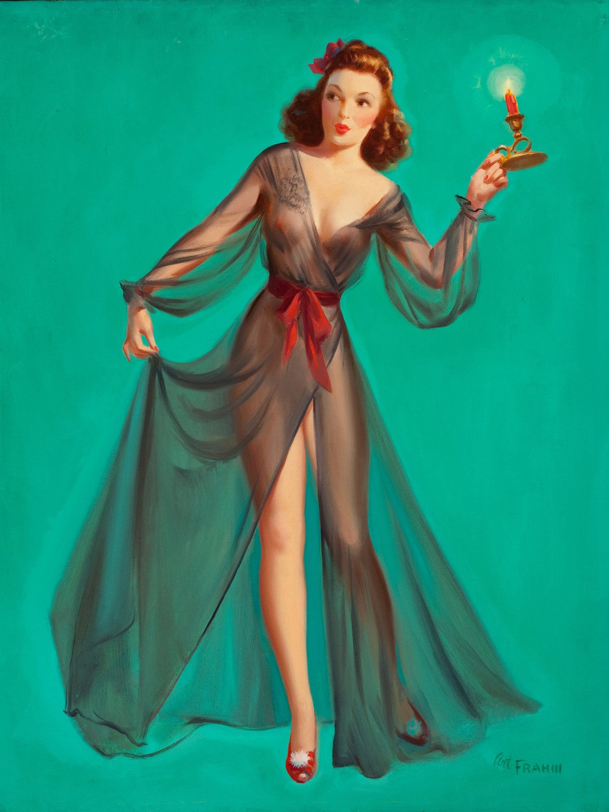 Art Frahm 'Oooh, Is There a Man In the House?' 1949 Poster Wall Art Decor