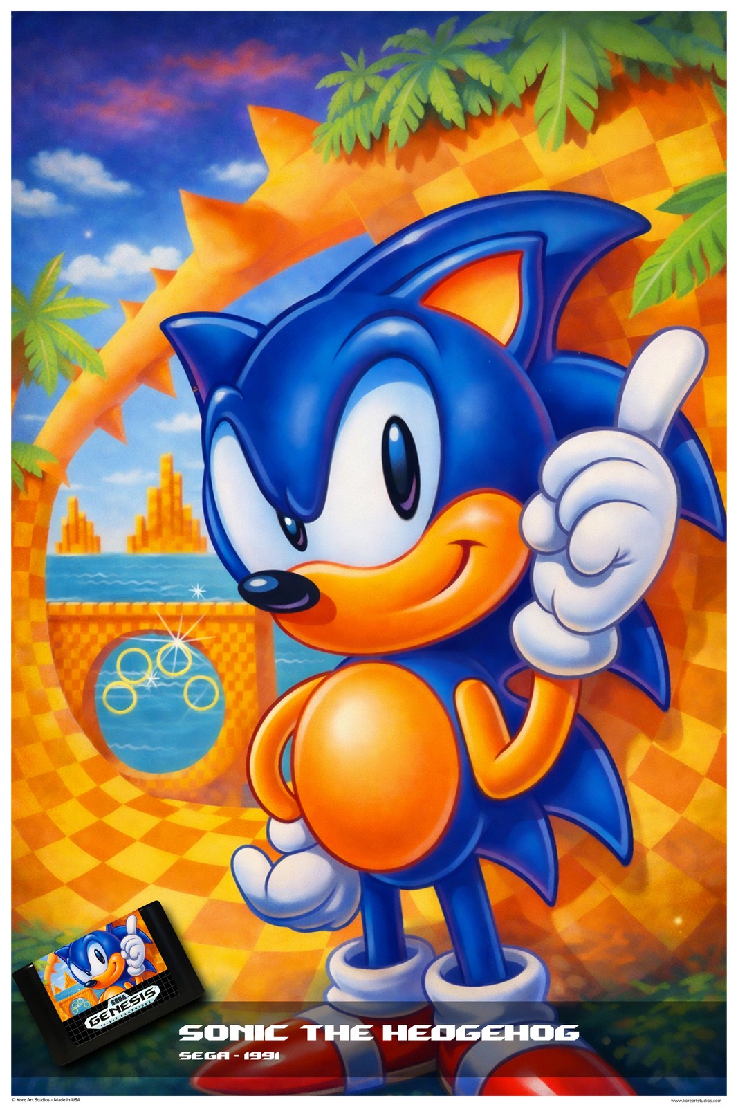 Sonic the Hedgehog Classic Video Game Cover Montage Poster