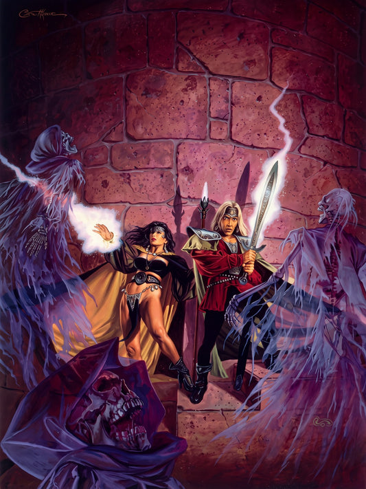 FROM THE SHADOWS BY CLYDE CALDWELL POSTER DUNGEONS & DRAGONS RPG FANTASY