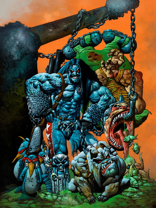 SIMON BISLEY LOBO BOUNTY HUNTING POSTER – ULTRA VIOLENT ANTI-HERO Wall Art Decor