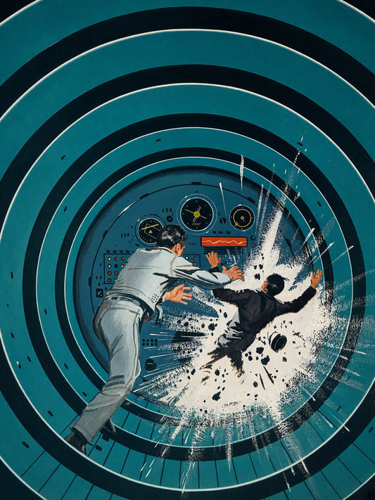 Edward Valigursky The Asteroids 1961 Sci-Fi Poster – Astronaut Space