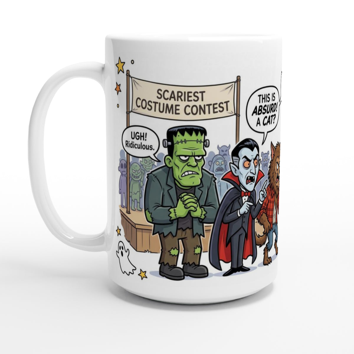 Scariest Costume Contest Funny Halloween Ceramic Coffee Mug
