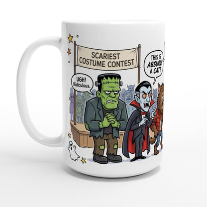 Scariest Costume Contest Funny Halloween Ceramic Coffee Mug
