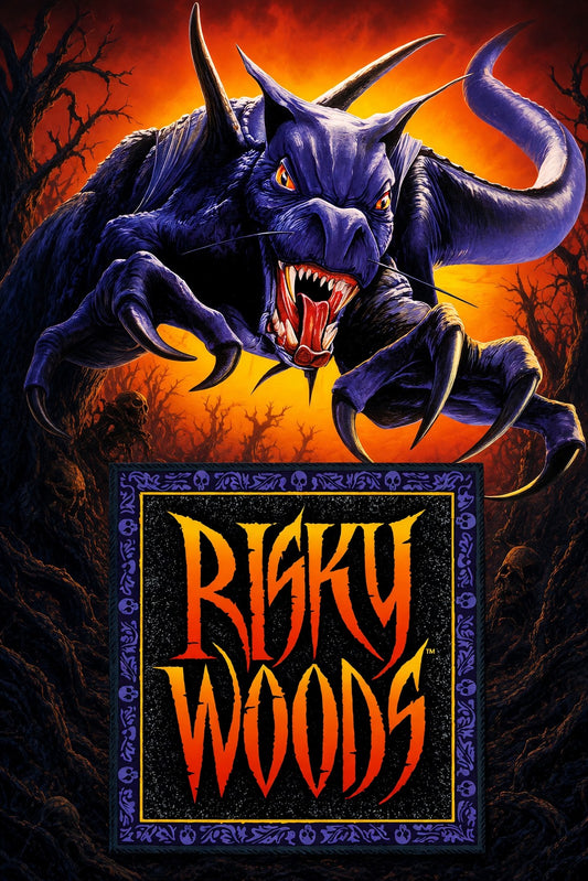 Risky Woods Demon Poster – Dark Fantasy Game Art Print Wall Art Decor