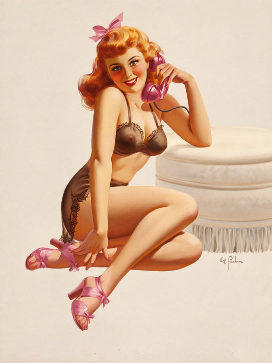 A Good Number by Art Frahm (1939) Vintage Pin-Up Poster Wall Art Decor
