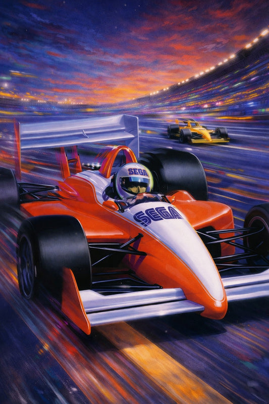 Virtua Racing Poster - 1992 Cover Art - Formula 1 Arcade Print