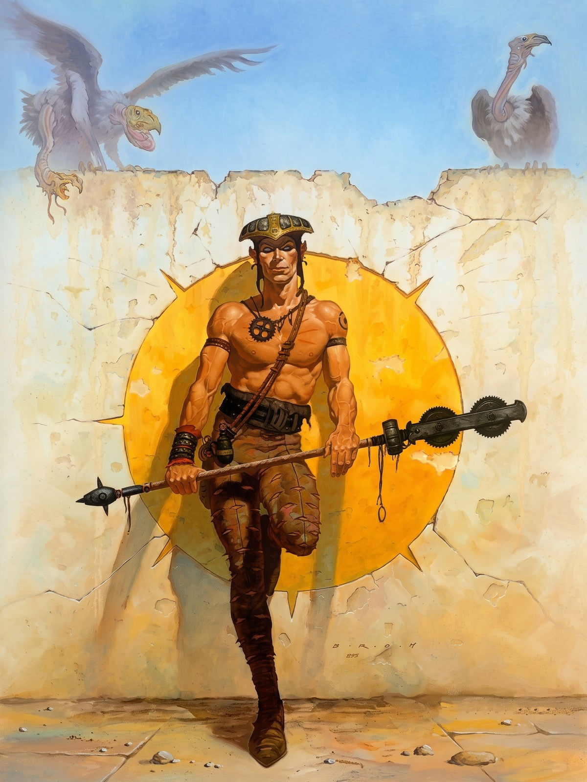 Gerald Brom Grave Expectations 1991 Poster – Barbarian Warrior Fantasy Art