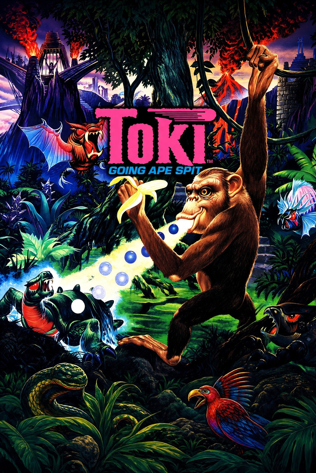 Toki Going Ape Spit Poster – Retro Arcade Game Art Wall Art Decor