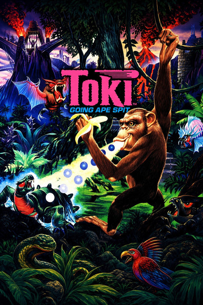 Toki Going Ape Spit Poster – Retro Arcade Game Art Wall Art Decor