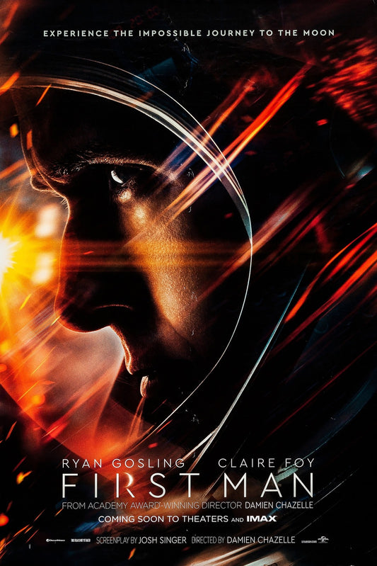 First Man 2018 Movie Poster - Ryan Gosling Space Astronaut Wall Art Decor