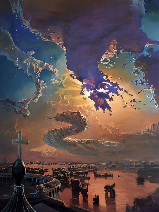 The Trail of Cthulhu by Bruce Pennington 1976 Poster – Cosmic Horror