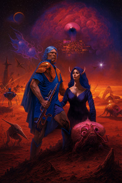 Phantasy Star II Poster - Sci-Fi RPG Retro Game Cover Art Wall Art
