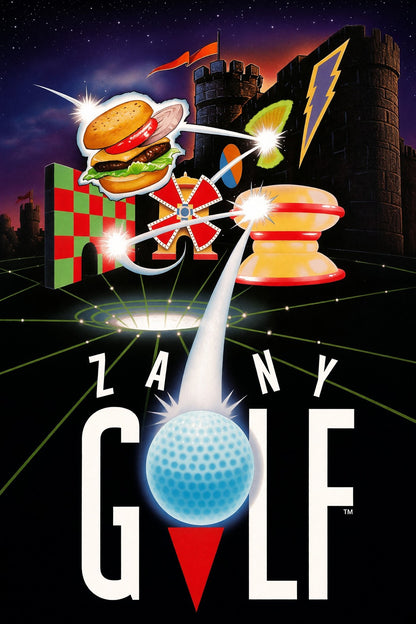 Zany Golf Poster - Retro Arcade Mini Golf Video Game Art Wall Art Decor
