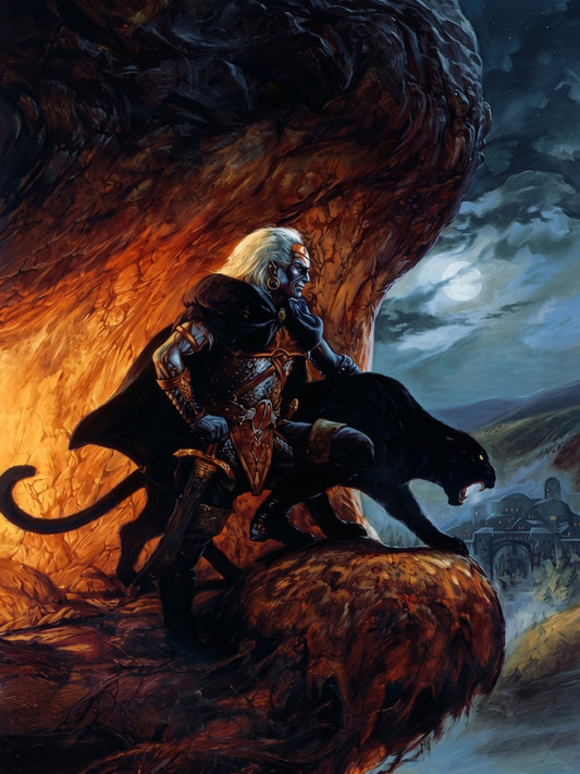 JEFF EASLEY SOJOURN POSTER 1991 – FANTASY WARRIOR SORCERER Wall Art Decor