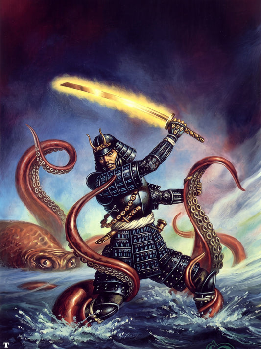 BLADE OF THE YOUNG SAMURAI BY CLYDE CALDWELL POSTER FANTASY SHARP-DETAIL WALLART