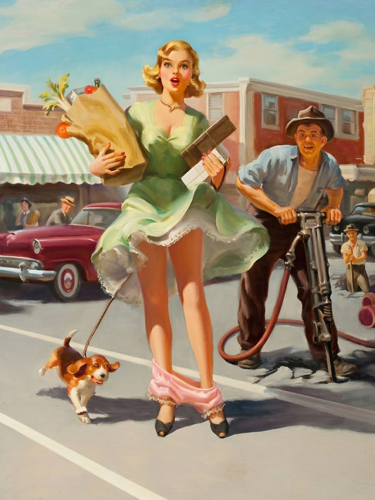 Art Frahm The Shake-Down 1955 Poster – Vintage Pin-Up Art Wall Art Decor