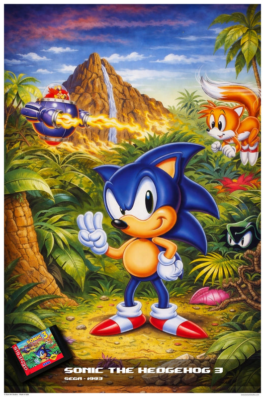 Sonic the Hedgehog 3 Tropical Showdown Poster - Retro Video Game Art