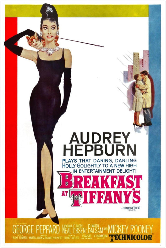 BREAKFAST AT TIFFANYS AUDREY HEPBURN CLASSIC HOLLYWOOD MOVIE POSTER