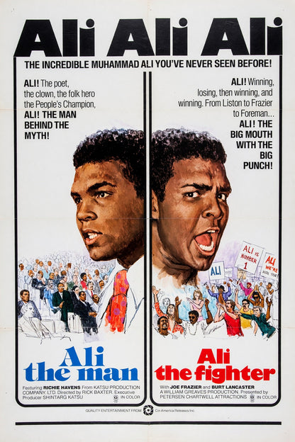 Ali Ali Ali Movie Poster 1974 – Muhammad Ali The Man Fighter Wall Art Decor