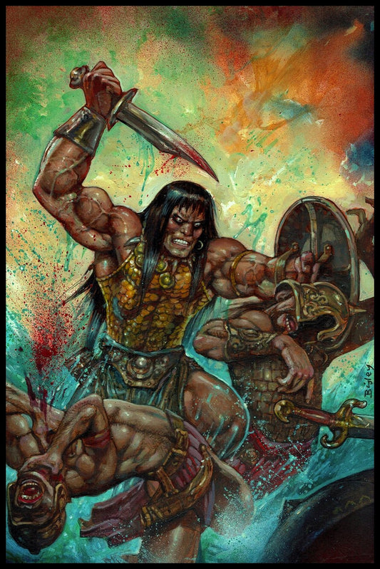 CONAN POSTER THE BARBARIAN #26 CVR B SIMON BISLEY BLOODY SWORD AND SORCERY ART