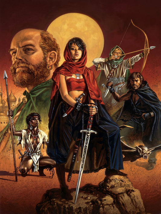 RED SANDS BY CLYDE CALDWELL POSTER D&D FANTASY VIBRANT-COLORED WALLART
