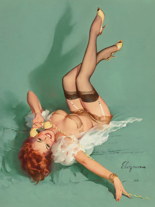 The Right Number by Gil Elvgren (1962) Vintage Poster