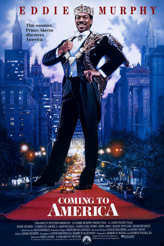 Coming to America Movie Poster Eddie Murphy 1988 Classic Film Art