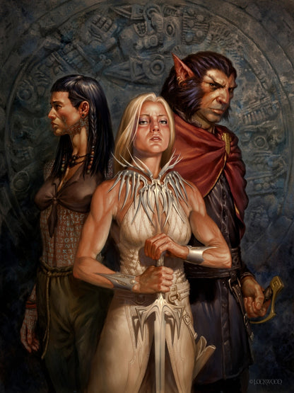 Fantasy Trio Poster – Between Dethoc and a Hard Case by Todd Lockwood 2012