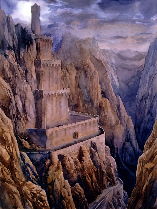 Tower of Cirith Ungol by Alan Lee - Lord of the Rings Poster