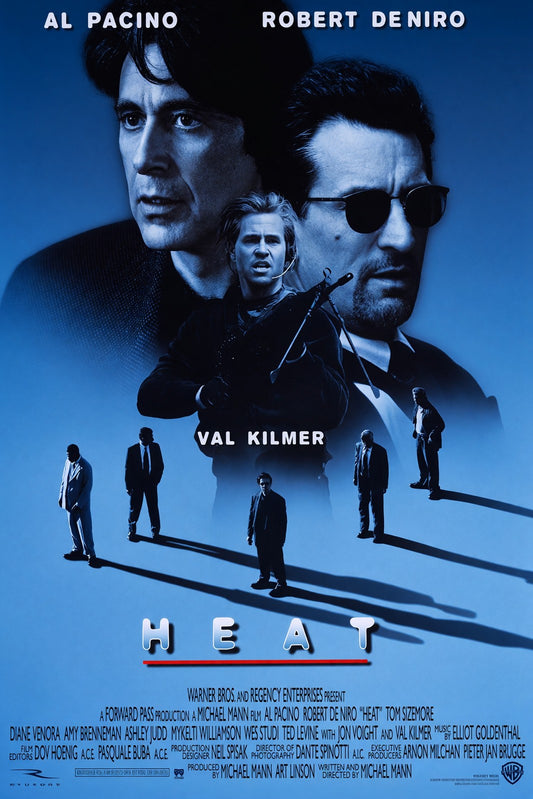 Heat (1995) Movie Poster | Al Pacino Robert De Niro | Crime Thriller