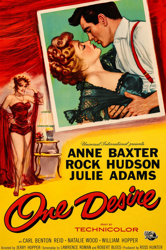 One Desire 1955 Movie Poster – Classic Hollywood Drama Film Art Print