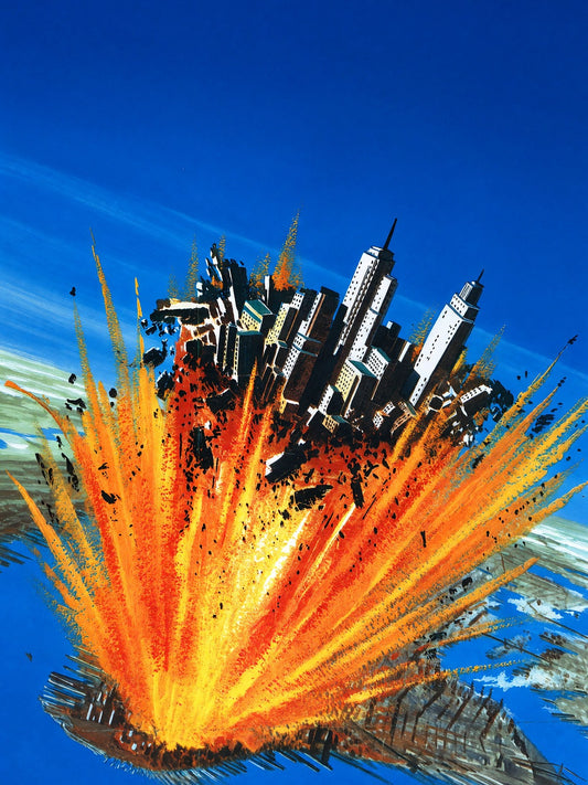 Cataclysmic Impact by Edward Valigursky Poster 1957 Wall Art Decor