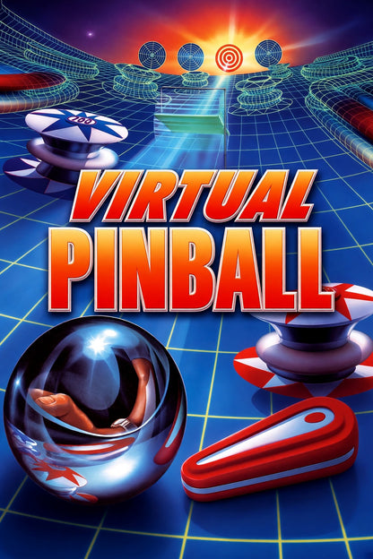 Virtual Pinball Poster – Retro Arcade Game Art Print Wall Art Decor