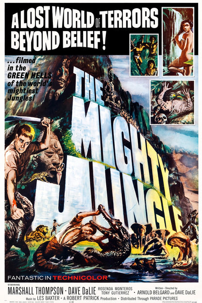 THE MIGHTY JUNGLE 1964 MOVIE POSTER – ADVENTURE CLASSIC TECHNICOLOR