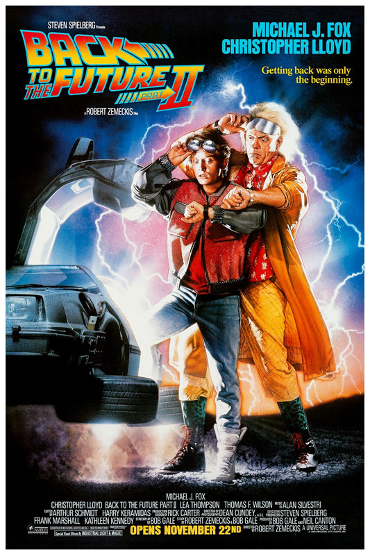 Back to the Future Part II Movie Poster Delorean Time Travel Poster