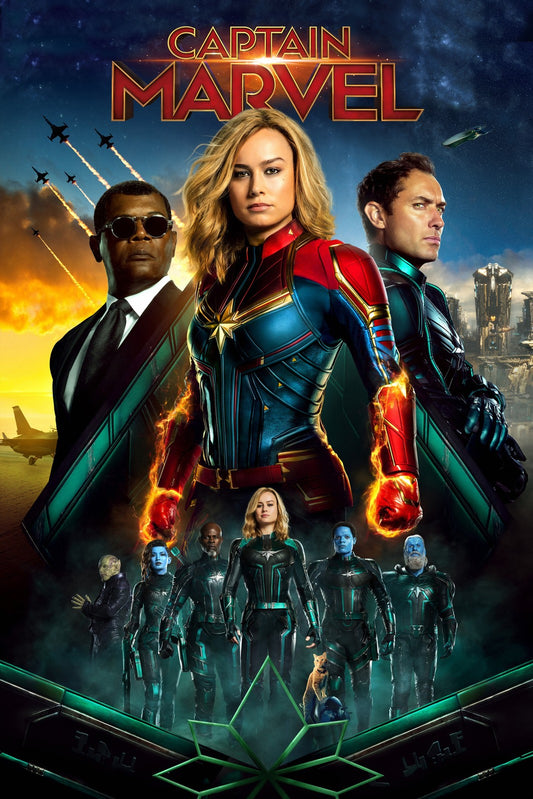 Captain Marvel 2019 Movie Poster – Marvel Action Hero Sci-Fi Wall Art Decor