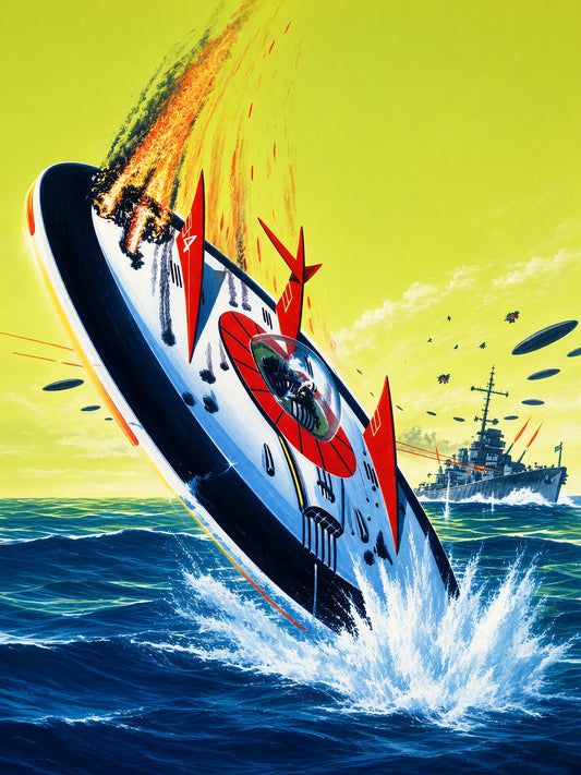 Edward Valigursky Feb 1958 Sci-Fi Poster Wall Art Decor