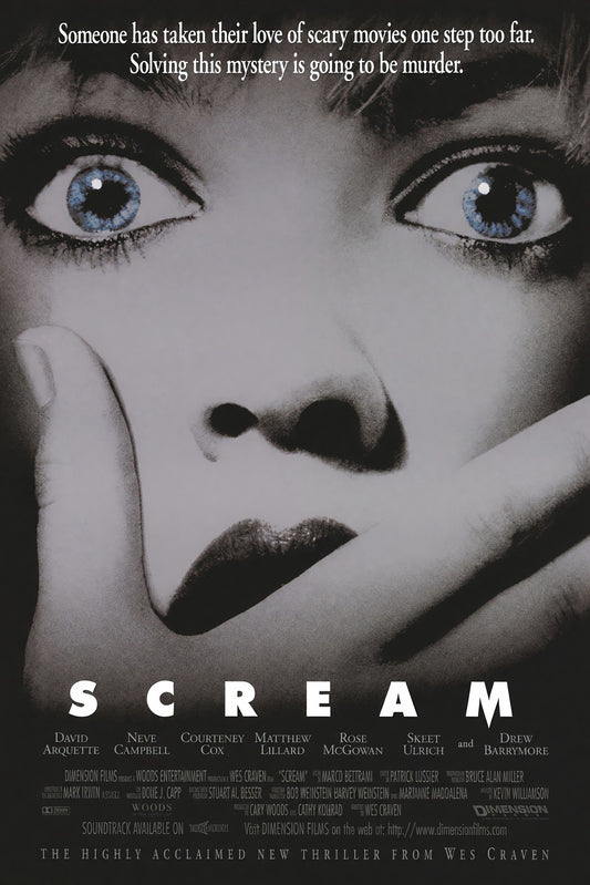 Scream 1996 Movie Poster - Horror Classic Thriller Film Art