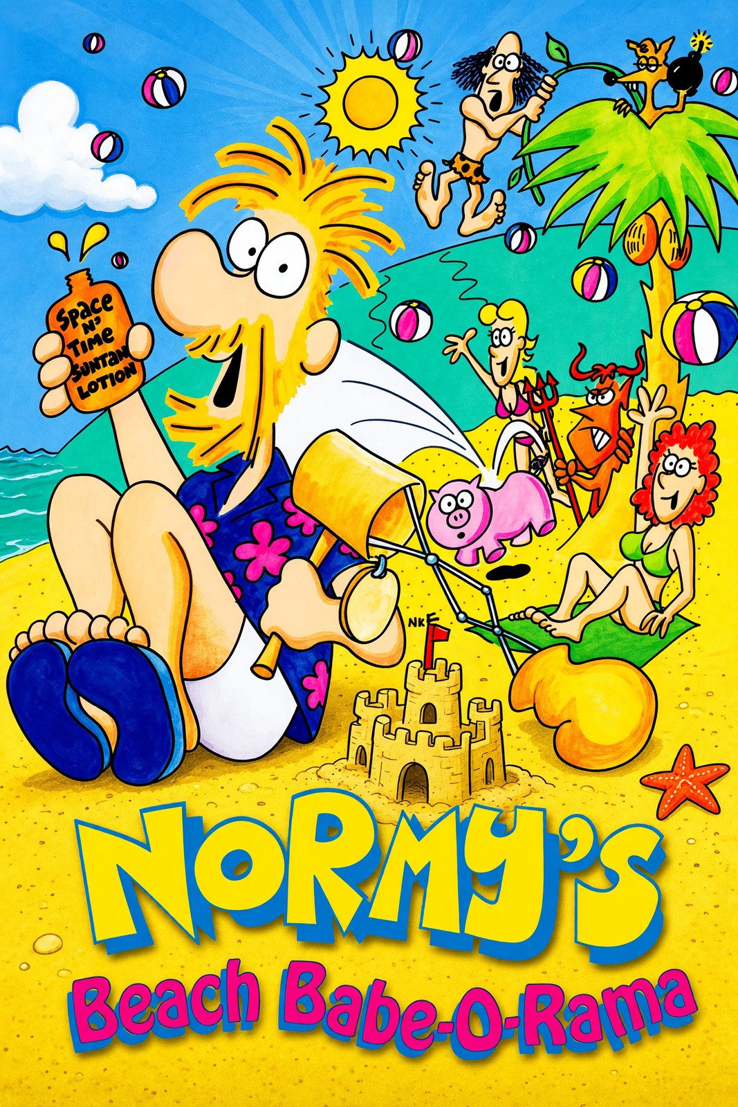 Normy's Beach Babe-O-Rama Poster - Retro Comedy Game Art Wall Art Decor