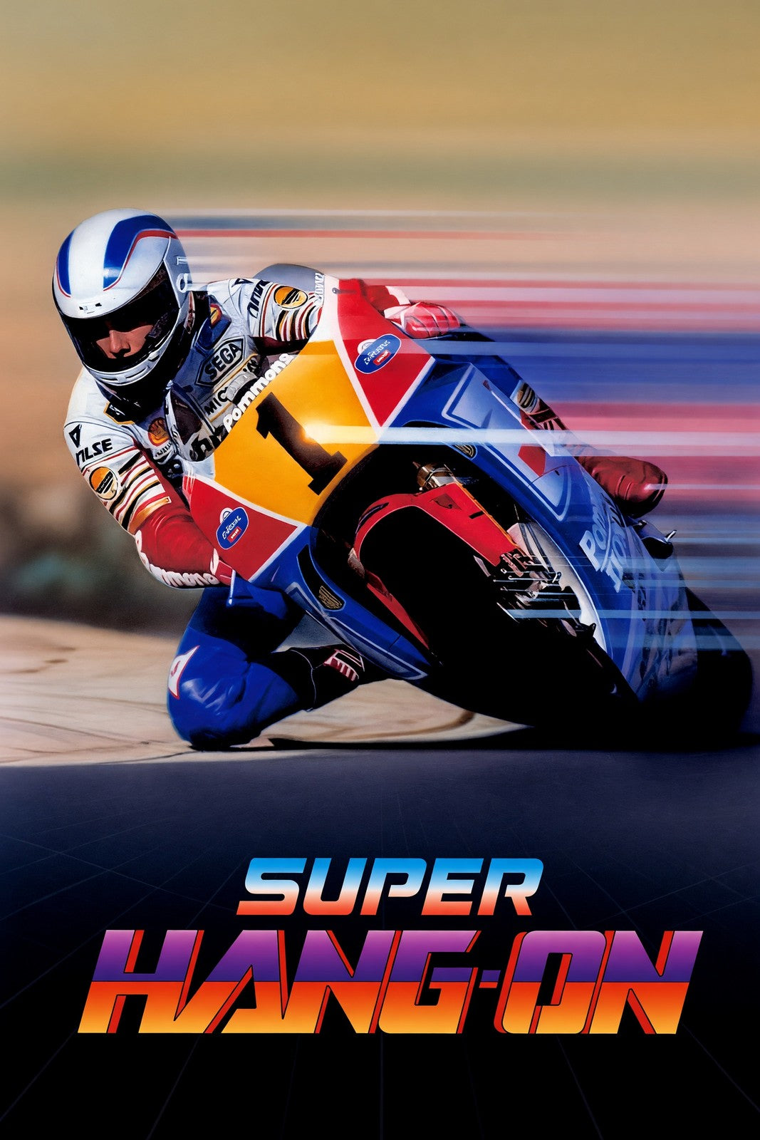 Super Hang-On Motorcycle Racing Poster – Retro Arcade Game Art Wall Art Decor