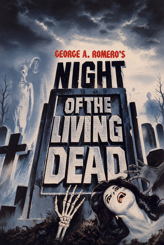 Night of the Living Dead George A. Romero Poster – Classic Horror Film Art