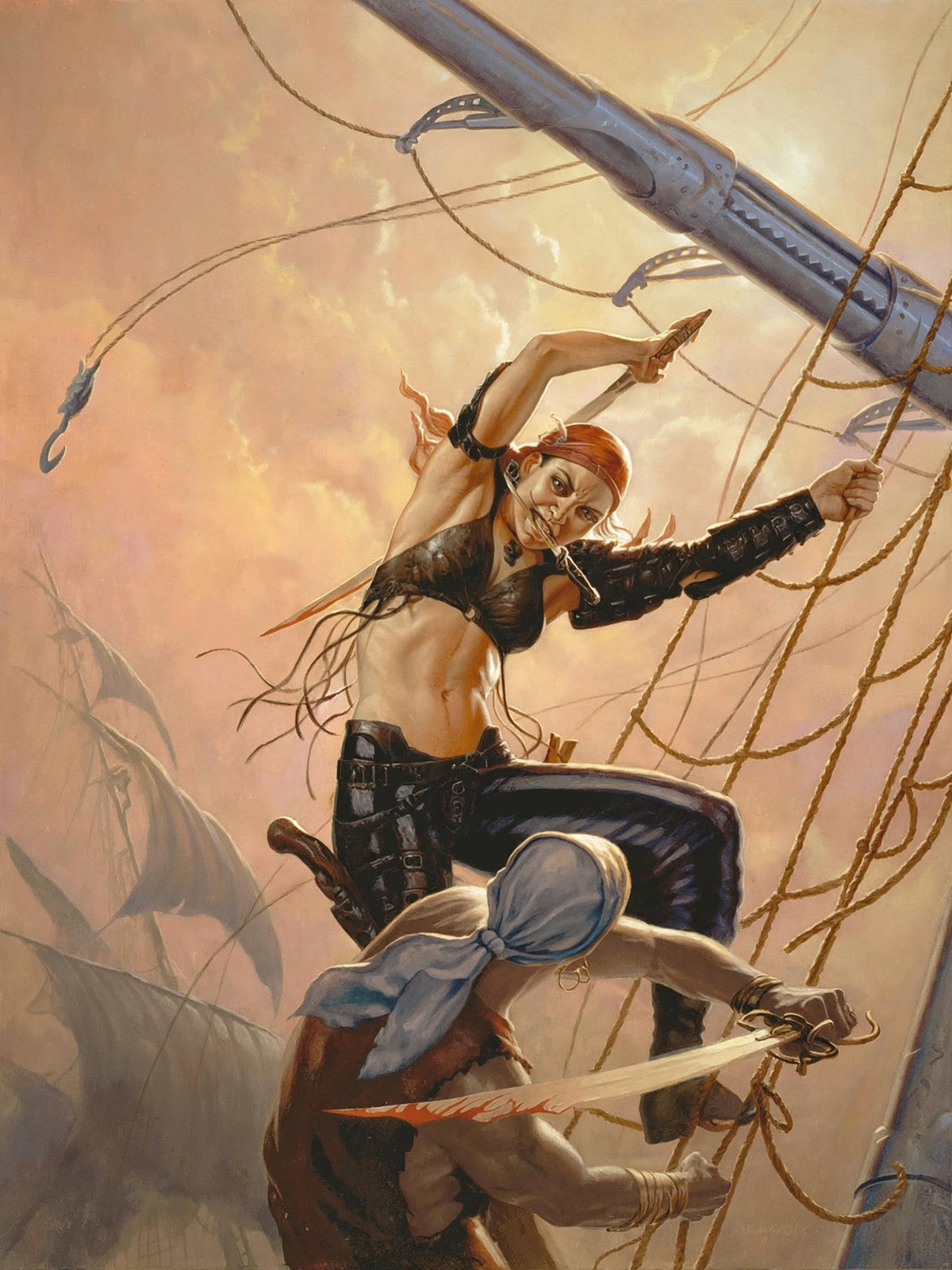 The Pirate King Poster – Todd Lockwood Fantasy Pirate Woman Art Print 2008
